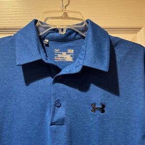 Under Armour Men’s Royal Blue Polo with Black Logo